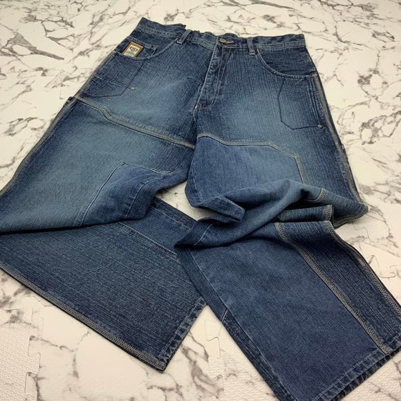 パンツ PELLE PELLE/JEANS CO BLACK CARPENTER Pelle Pelle Marc Buchanan Jeans Men's 42 Black Baggy